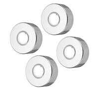 sourcing map 4pcs Shower Arm Flange 80mm/3.1" OD Escutcheon Plate Stainless Steel Round Plumbing Cover Plates for 25mm/1" Dia Water Pipe Faucet Decoration, Silver Tone