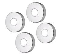 sourcing map 4pcs Shower Arm Flange 80mm/3.1" OD Escutcheon Plate Stainless Steel Round Plumbing Cover Plates for 25mm/1" Dia Water Pipe Faucet Decoration Accessories, Silver Tone