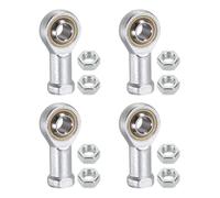 sourcing map 4Pcs SI12T/K Rod End Bearing 12mm Bore, M12x1.75mm Right Hand Female Thread, Metric Self-Lubricating Joint Rod Ends with Jam Nuts