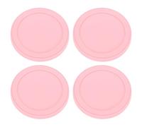 sourcing map 4Pcs Silicone Cup Lids, 3.9 Inch Mug Cover Reusable Silicone Cup Covers Anti-Dust Airtight Seal Mug Lid Stretch Lids for Hot and Cold Drinks Cup Glass Cup Coffee Cup, Pink