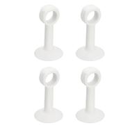 sourcing map 4Pcs Silicone Door Handle Stopper, Suction Cup Door Stops Wall Protector No Drilling Anti-Collision Door Handle Bumpers for Bedroom Bathroom Office Furniture, White 3.3x1.8