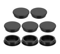 sourcing map 4Pcs Silicone Hole Plug 61.3mm, Black High Temp T Type Rubber Stoppers for 60-61mm Hole, Waterproof Button Hole End Covers for Powder Coating, Sealing Plugs, Pipe Holes