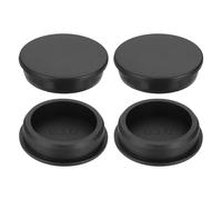 sourcing map 4Pcs Silicone Hole Plug 63.6mm, Black High Temp T Type Rubber Stoppers for 62-63.3mm Hole, Waterproof Button Hole End Covers for Powder Coating, Sealing Plugs, Pipe Holes
