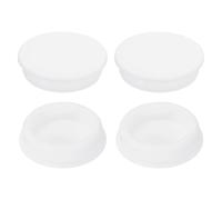 sourcing map 4Pcs Silicone Hole Plug 63.6mm, White High Temp T Type Rubber Stoppers for 62-63.3mm Hole, Waterproof Button Hole End Covers for Powder Coating, Sealing Plugs, Pipe Holes