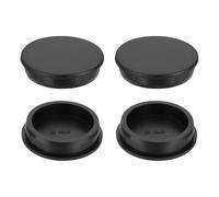 sourcing map 4Pcs Silicone Hole Plug 68.6mm, Black High Temp T Type Rubber Stoppers for 67-68.3mm Hole, Waterproof Button Hole End Covers for Powder Coating, Sealing Plugs, Pipe Holes