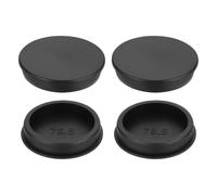 sourcing map 4Pcs Silicone Hole Plug 78.6mm, Black High Temp T Type Rubber Stoppers for 77-78.3mm Hole, Waterproof Button Hole End Covers for Powder Coating, Sealing Plugs, Pipe Holes