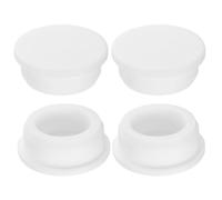 sourcing map 4Pcs Silicone Hole Plug, Waterproof Round Rubber Stoppers Bottle Seal Plugs Tube Pipe End Caps for 36mm/1.42" Hole for Bathtub Bottle, White