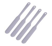 sourcing map 4Pcs Silicone Jar Spatulas, 8" Long Handle Thin Spatula Heat Resistant Jam Spreader for Scraping Peanut Butter Sourdough Cake Icing in Bottles Blenders Baking, Light Purple