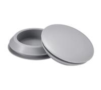 sourcing map 4Pcs Silicone Plugs, Rubber Round Snap in Locking Hole Plugs for 50mm Hole, Hole Stoppers Waterproof Hole Plug for Metal Tube, Furniture End Caps Inserts, Grey