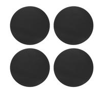 sourcing map 4pcs Silicone Trivet Mats 11.8" Dia Round Non-Slip Silicone Pot Holders for Hot Pots and Pans, Heat Resistant Hot Pads for Kitchen Hot Dishes Table Countertops, Black
