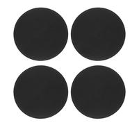 sourcing map 4pcs Silicone Trivet Mats 9.8" Dia Round Non-Slip Silicone Pot Holders for Hot Pots and Pans, Heat Resistant Hot Pads for Kitchen Hot Dishes Table Countertops, Black