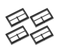sourcing map 4Pcs Single Prong Belt Buckle, 1.97" Zinc Alloy Adjustable Rectangle Movable Centre Bar Roller Buckles for Purse Bag Leather Craft Accessories, Matte Black