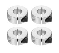 sourcing map 4pcs Single Split Clamp-On Shaft Collar 12mm Bore One-Piece Clamping Collar, 30mm OD, 10mm Thickness, Aluminum Alloy Set Screw Split Collar Clamp
