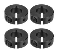 sourcing map 4pcs Single Split Shaft Collar 14mm Bore, One-Piece Clamping Collar 30mm OD 11mm Thickness Carbon Steel Lock Collar Clamp with Set Screws (Black Oxide)