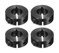 sourcing map 4Pcs Single Split Shaft Collar, 16mm Bore One Piece Clamping Collar 34mm OD 13mm Thickness Black Oxide Lock Collar Clamp with Set Screws (1045 Steel)