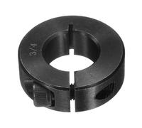 sourcing map 4Pcs Single Split Shaft Collar, 3/4" Bore One Piece Clamping Collar 1-1/2" OD 1/2" Thickness Black Oxide Lock Collar Clamp with Set Screws (1045 Steel)