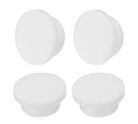sourcing map 4pcs Sink Overflow Rings, Bathroom Kitchen Basin Trim Bath Sink Hole Round Semi-Open Hole Silicone Overflow Drain Cover Insert in Hole (White)