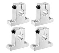 sourcing map 4PCS SK12 Aluminum Linear Motion Rail Clamping Rod Rail Guide Support for 12mm Diameter Shaft