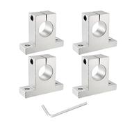 sourcing map 4pcs SK30 Aluminum Linear Rod Rail Shaft Support for 30mm Diameter Shaft, Linear Motion Rail Guides Mounting Bracket with Wrench for CNC Machine, 3D Printer, Automation Equipment