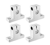 sourcing map 4PCS SK8 Aluminum Linear Motion Rail Clamping Rod Rail Guide Support for 8mm Diameter Shaft