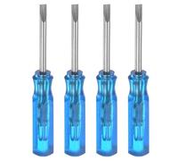 sourcing map 4Pcs SL2.0 Mini Slotted Screwdriver 2mm Magnetic Flat Head 45mm Length for Small Appliances Repairs, Blue