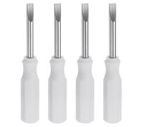 sourcing map 4Pcs SL2.5 Mini Slotted Screwdriver 2.5mm Magnetic Flat Head 45mm Length for Small Appliances Repairs, White