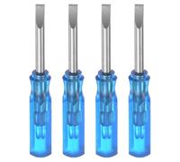 sourcing map 4Pcs SL2.5 Mini Slotted Screwdriver 2.5mm Magnetic Flat Head 45mm Length for Small Appliances Repairs, Blue