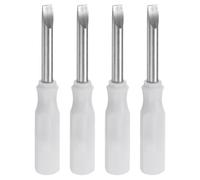 sourcing map 4Pcs SL3.0 Mini Slotted Screwdriver 3mm Magnetic Flat Head 45mm Length for Small Appliances Repairs, White