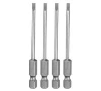 sourcing map 4pcs SL3 Slotted Screwdriver Bits 3mm Slotted Tip 1/4" Hex Shank 75mm (3") Long Magnetic Flat Head S2 Steel Screw Driver Drill Bits Industrial Power Screwdriver Bit