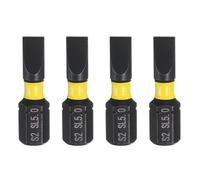 sourcing map 4pcs SL5 Slotted Screwdriver Bit 1/4" Hex Shank 25mm/1" Length Magnetic Flat Head Hex Bits S2 Steel Screw Driver Bit Industrial Grade Electric Drill Bits