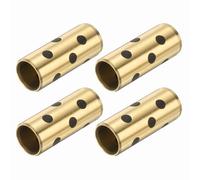 sourcing map 4pcs Sleeve Bearings 8mm Bore x 10mm OD x 25mm Height, Wrapped Oilless Bushings Brass Graphite, JDB Oilless Graphite Lubricating Cast Brass Bushing