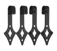 sourcing map 4Pcs Sliding Barn Door Hardware Hanger, Mini Sliding Door Hardware for TV Stands Wardrobe Small Cabinets (118x45mm, Diamond)