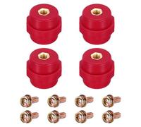 sourcing map 4pcs SM-30 Busbar Insulator, Polyester Standoff Insulators, High-Strength with M8 Screws, Studs, Washers for Power Distribution Cabinet