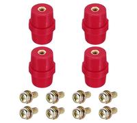 sourcing map 4pcs SM-51 Busbar Insulator, Polyester Standoff Insulators, High-Strength with M8 Screws, Studs, Washers for Power Distribution Cabinet