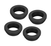 sourcing map 4Pcs Snap Rubber Grommet Hole Plug Mount Dia 25mm ID 20mm H 10mm Narrow Groove Width 2.5mm Seal Anti-Scratch for Electrical Box Cable Pipe Black