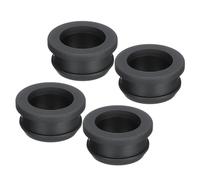 sourcing map 4Pcs Snap Rubber Grommet Plug Mount Dia 24mm ID 19mm Seal Anti-Scratch for Electrical Box Cable Pipe Black