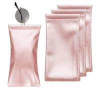 sourcing map 4Pcs Soft Glasses Case, Squeeze Top Portable Glasses Bag, Leather Sunglasses Case, Suitable for Men and Women Sunglasses Case (Champagne Pink)