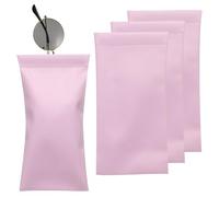 sourcing map 4Pcs Soft Glasses Case, Squeeze Top Portable Glasses Bag, Leather Sunglasses Case, Suitable for Men and Women Sunglasses Case (Pink)