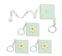 sourcing map 4Pcs Soft Tape Measure 60" Double Scale Retractable Mini Cartoon Measuring Tape Cute Tape Measurer for Sewing Craft Cloth Fabric Tailor Weight Loss Body Measurements, White Flower
