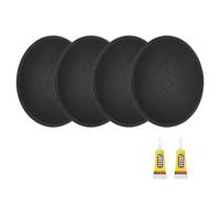 sourcing map 4Pcs Speaker Dust Cap 115mm/4.53" Outer Diameter Subwoofer Paper Cap Subwoofer Coil Cover with Adhesives for Speaker Decoration Accessory Repair