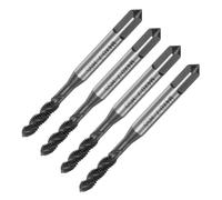 sourcing map 4pcs Spiral Flute Thread Taps, M4 x 0.7 Nitride Coated Metric Screw Tap, Fully Ground High Speed Steel 6542 Machine Tapping Threading Tool for Machinist Thread Repair