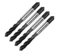 sourcing map 4pcs Spiral Flute Thread Taps, M6 x 1 Nitride Coated Metric Screw Tap, Fully Ground High Speed Steel 6542 Machine Tapping Threading Tool for Machinist Thread Repair