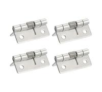 sourcing map 4Pcs Spring Hinge, 1.5" Length 304 Stainless Steel Spring Loaded Hinges, Self-Closing Cabinet Hinges for Left and Right Hand Doors Cabinet Closet DIY Hardware, Silver (Interior)