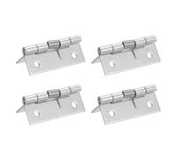sourcing map 4Pcs Spring Hinge, 2" Length 304 Stainless Steel Spring Loaded Hinges, Self-Closing Cabinet Hinges for Left and Right Hand Doors Cabinet Closet DIY Hardware, Silver (Interior)