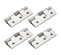sourcing map 4pcs Spring Loaded Hinges 2.4" Length Stainless Steel Spring Self Closing Small Door Hinge for Cabinet Door Box DIY Hardware, Silver