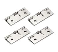 sourcing map 4pcs Spring Loaded Hinges 2" Length Stainless Steel Spring Self Closing Small Door Hinge for Cabinet Door Box DIY Hardware, Silver