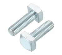 sourcing map 4Pcs Square Head Bolts, 1/2-13x1-1/2" Zinc-Plated Carbon Steel Square Machine Screws, T-Bolt for Machinery Railroad Electrical Connections