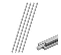 sourcing map 4Pcs Square Steel Key Stock, 3/16" x 3/16" x 6" 45# Cold-Drawn Square Steel Rod Precision Metal Bars for Keyways Mechanical Structural Support Industrial Machinery DIY Craft
