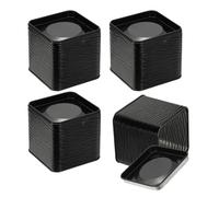 sourcing map 4pcs Square Tin Can, 2.95inch Metal Empty Storage Container Organizer Candle Jar with Lid for Treats Gifts Favors Loose Tea Coffee Crafts Cookies, Black