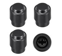 sourcing map 4Pcs ST Guitar 3/5 Way Pickup Barrel Switch Tip Cross Hole ID 0.16 x 0.14" Plastic Toggle Switch Knobs Cap for Electric Guitar Replacement Parts, Black